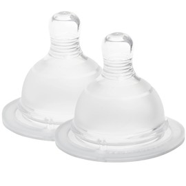 Spectra | Tetina Flujo Lento para Biberón de Cuello Ancho | S: 0 a 3 meses (2 Piezas) | Accesorio Original, Mamila. Repuesto, Boquillas Transparentes Compatibles con Botellas Spectra | Slow Flow Nipple