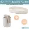 scarlettwares Ceramic Dish Sponge Holder for Kitchen Sink Dishwasher Safe
