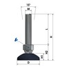 Schwaderer Machine Feet, Leveling Feet, Levelling Feet, Joint Feet, Height-Adjustable