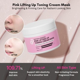 Differ & Deeper Pink Lifting Up Toning Cream Mask – Firming & Brightening Facial Mask with Rosa Damascena Water & Niacinamide for Elastic, Radiant Skin | Korean Skincare 5.29oz