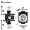 Gobrico Crystal Privacy Door Knob with Lock Inside,Keyless Heavy Duty