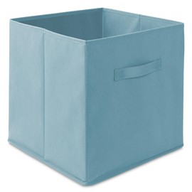 Casafield Set of 6 Collapsible Fabric Cube Storage Bins, Baby Blue - 13" Foldable Cloth Baskets for Shelves, Cubby Organizers & More