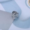IRCOMULTI Boho Silver Leaf Ring Metal Leaf Adjustable Ring Wide