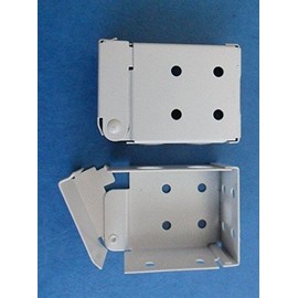 Install Brackets Faux and Wood Horizontal Blinds Low Profile - One Pair of White