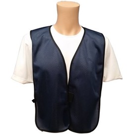 Navy Blue Safety Vests, Soft Mesh Plain Material - Texas America Safety Company