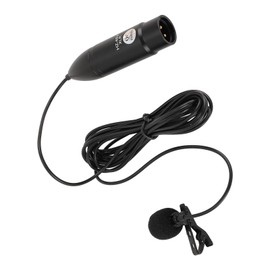 48V Phantom Power Omnidirectional XLR Lavalier Microphone with Metal Lapel Mic Clip, 3 Pin XLR External Lav Mic, for Recording Interview