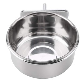Sheens Comedero para Loros, Tazas de Comida para Loros con Soporte de Abrazadera de Acero Inoxidable alimentador de Agua para Loros, cacatúas, periquitos, tortolitos(Medio)