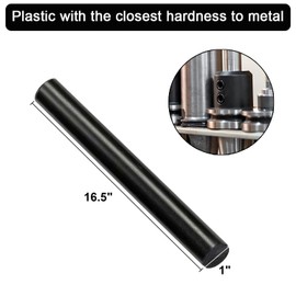 2Pack Round Acetal Copolymer Rods -1-Inch Diameter and 16.5-Inch Length Opaque Black Acetal Copolymer Rods （POM-C） Perfect for Non-Marring Fixtures (1in×16.5in)