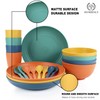 Homienly Wheat Straw Dinnerware Sets, 20pcs Dishes Dinnerware Sets Microwave