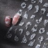5D Embossed White Flower Nail Stickers for Nail Art Spring