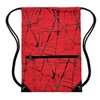 HOLYLUCK Mochila con cordón para deporte y gimnasio, cordón, Metálico-Rojo,