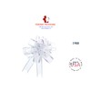 White 4" Bows x 18 Loops Organza Ribbon Pull Bows