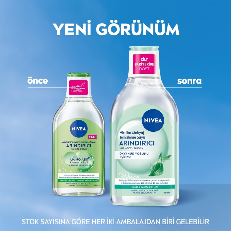 NIVEA Micellar Makeup Remover and Mattier, 400 ml, Face, Eyes