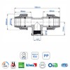 SmartProduct T-Piece PE Pipe Fitting 20 mm x 1/2 x