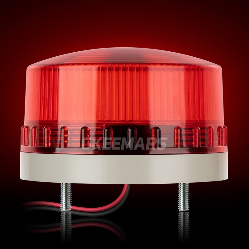 GKEEMARS Round LED Warning Lamp, No Sound AC110V Industrial Signal