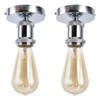 2Pcs Silver Bulb Socket, E26 E27 Modern Ceiling Lamp Light