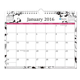 Azul cielo 2016 Calenda R de pared, alambre-o Bindin G, 27,94 cm x 22,23 cm, Analeis (17635 vatios)Blue Sky Calendario de pared 2016, con encuadernación de alambre Wire-O, 27.94 cm x 22.23 cm,