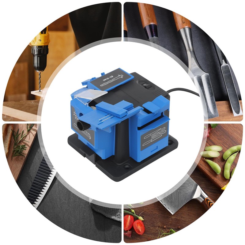 96W 110V Electric Knife Sharpeners, 1350RPM Multifunctional Drill Bit Sharpener