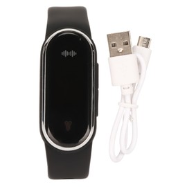 Ultrasonic Mosquito Repellent Bracelet Fast Charging Time Display Temperature Measurement Step Counting for Adults Kids Black