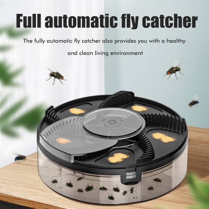 Electric Automatic Rotating Fly Trap Rechargeable Powerful Household Fly Trap