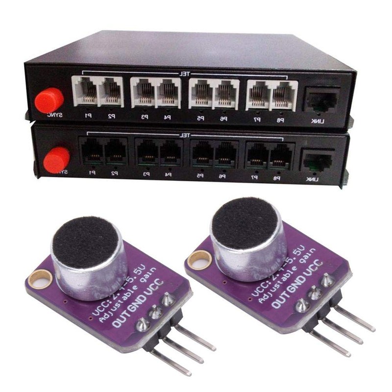 2 x Electret Microphone Amplifier Adjustable MAX4466 Module Sensor Sound
