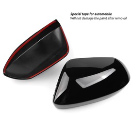 CKE 2pcs Compatible with Toyota Corolla 2026 2025 2024 2023 2022 2021 2020 Accessories Car Rear View Mirror Guard Protector Caps Rearview Mirror Cover Trims -Glossy Black