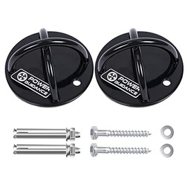 POWER GUIDANCE Wall and Ceiling Mount Bracket for Suspension Straps, Gymnastic Rings, Yoga Swings & Hammock Resistance Band Battle Rope (Black, Set of 2)