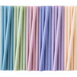 VITEVER 100 Pack Jumbo Smoothie Straws - 12mm Assorted Colors Milkshake Straws, Colorful Plastic Straws for Boba, Bubble Tea, Ice Coffee(Color)