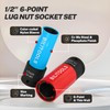 BILITOOLS 1/2 inch Drive Impact Lug Nut Socket Set, Metric