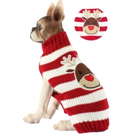 BABAHU Dog Sweater Christmas,Dog Xmas Sweaters for Cat, Santa Puppy Clothes
