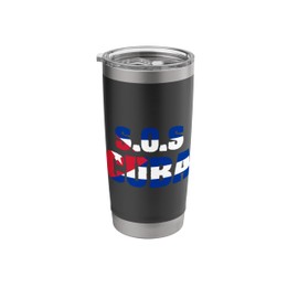 Patria Y Vida Flag Cuba Cuban Freedom Cuba Libre SOS Cuba Stainless Steel Insulated Tumbler