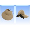 Visera de paja para mujer, sombrero de playa con protección