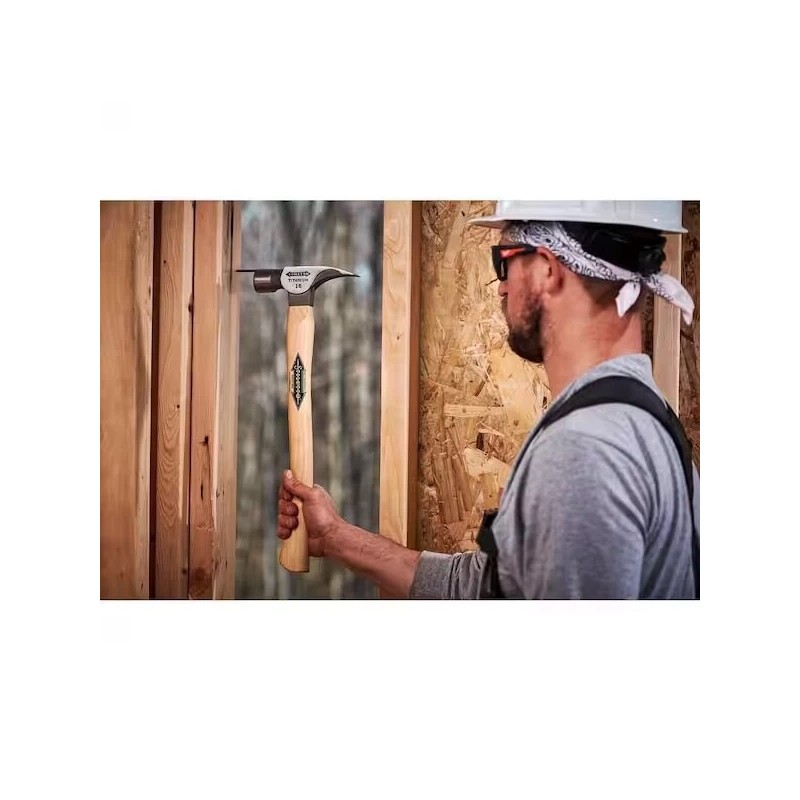 Stiletto TI16SC 16 Oz. Titanium Smooth Face Hammer, 18"Curved Hickory