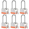 6pcs Solid Keyed Alike Padlock with 12 Same Keys &
