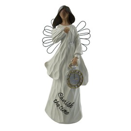 QAZMJUE Retirement Gift for Woman, Happy Retirement Gift for Woman, 7” Angel Figurine for Retirement Party Decorations, Retired Gifts for Coworkers Teacher Nurses Doctors Friends