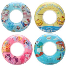 Cute Cartoon Pattern Thick Children's Character Tube Handle Swimming Ring Cholf470 60 Pony 10ea
