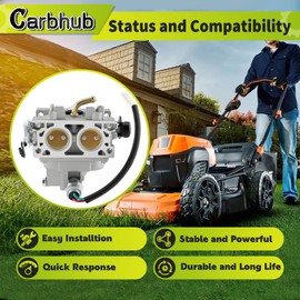 Carbhub 127-9289 Carburetor Fit for Toro TimeCutter & Titan for Exmark Quest & Radius Riding Mower Replace 136-7840, 136-7842