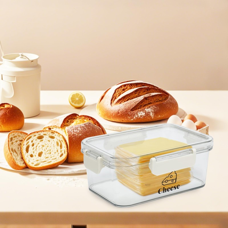 Yomjarl Cheese Container for Refrigerator,BPA-Free Deli Meat Storage Containers,Sliced Cheese
