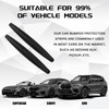 QKYS 2PCS Car Bumper Guard Strip, Scratch-Resistant Anti-Collision Patch, Rubber