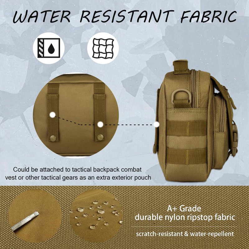 Protector Plus Tactical Messenger Bag Men Small Military MOLLE Crossbody