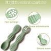 8PCS Juego Cucharas Masticables de Silicona, Cuchara de Silicona para