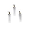 Zerodeko 3pcs Refillable Pet Emulsion Bottle Black Press Pump for