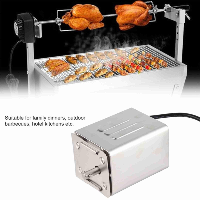 GLOGLOW Barbecue Motor, Stainless Steel BBQ Rotisserie Motor Electric Roaster