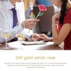Long Stem Dipped 24k Gold Rose in Gift Box with