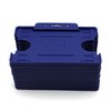 10 x Mid Blue BioBadge Landscape ID Card Holders Open-Faced