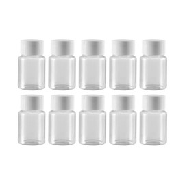 YOKIVE 10 Pcs Chemistry Reagent Bottle, Lab Containers with Wide Mouth | Liquid Storage, Great for Laboratory, Stores, Factory (Transparent, 1-Oz)