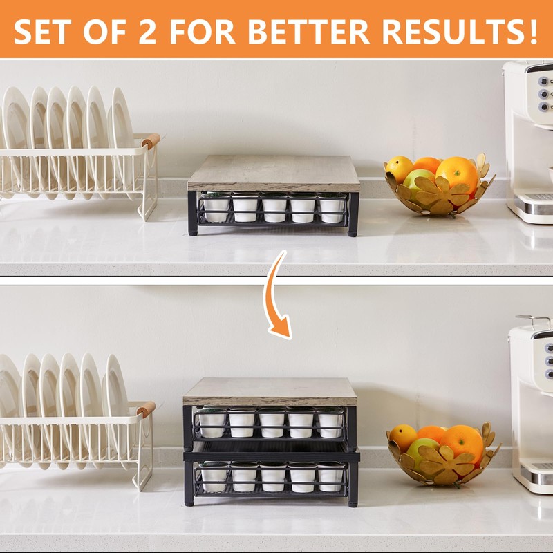 IBUYKE Coffee Pod Drawer Holder for K Cup, 35 Capacity