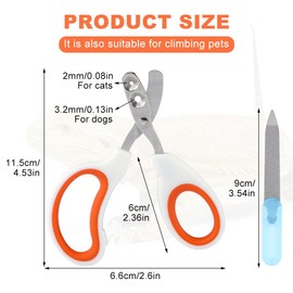 Ranjaner Bearded Dragon Nail Clippers, Stainless Steel Cat Nails Trimmer, Small Animal Nail Clippers for Birds Hamsters Rabbits Chameleon, Bearded Dragon Supplies Professional Claw Trimmers(Orange)