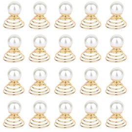 Vpang - 20 horquillas en espiral para el pelo, Pearl-Gold