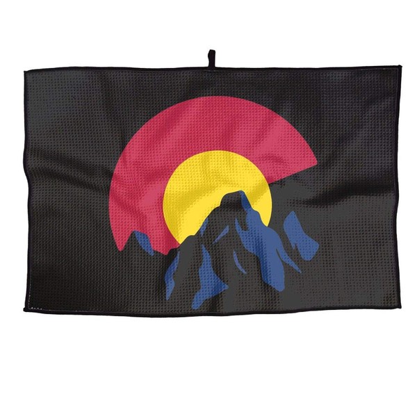 IRON1974 Golf Towel Colorado Flag Mountain Sports Towel 23x15 Inches Gym Player Towel…